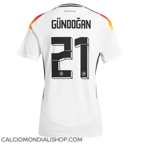 Maglie da calcio Germania Ilkay Gundogan #21 Prima Maglia Femminile Europei 2024 Manica Corta